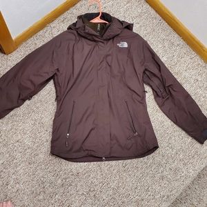 Women's North Face Brown 3 Seasons Coat